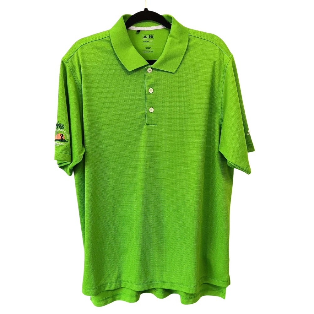 Adidas Dri-FIT Golf Polo Shirt L Mens KellyGreen Standard Fit Melreese Country